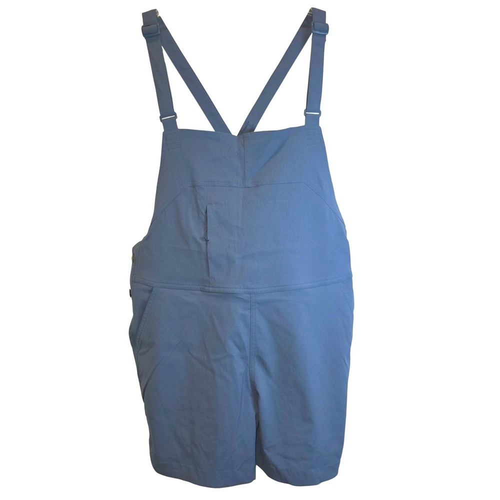 Flylow Life Jumper Shortalls Overall Shorts Womens Large BlueUPF50 Outdoor $100 - Picture 2 of 14